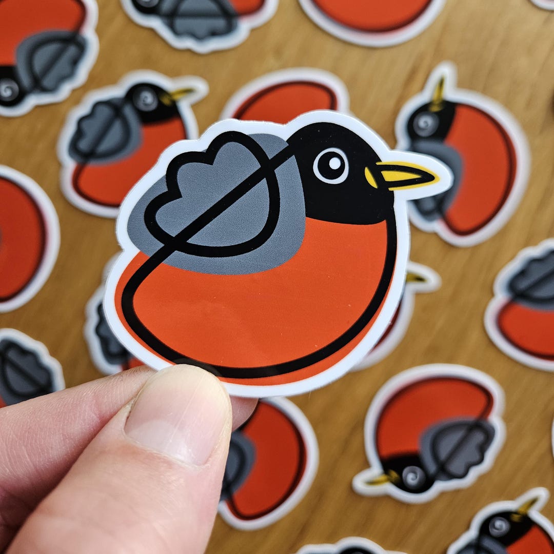 American Robin Borb Sticker | Glossy Vinyl Die-cut - Etsy
