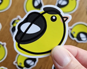 American Goldfinch Borb Sticker | Glossy Vinyl Die-Cut