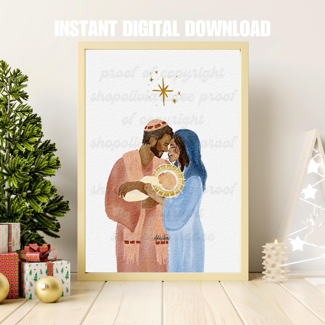 The Holy Family || INSTANT DIGITAL DOWNLOAD - Christmas Gifts ...