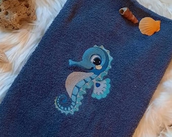 刺繍ファイル 総刺繍タツノオトシゴ 13x18