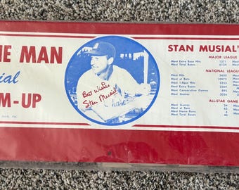 Soporte para bate vintage Stan Musial, nuevo en paquete