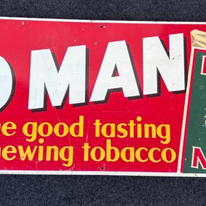 red man plug chewing tobacco Red Man Chewing Tobacco Sign