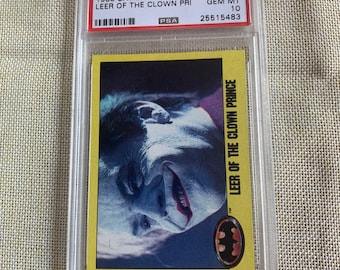 1989 Topps Batman Tarjeta de Joker Gem Mint 10 solo 1