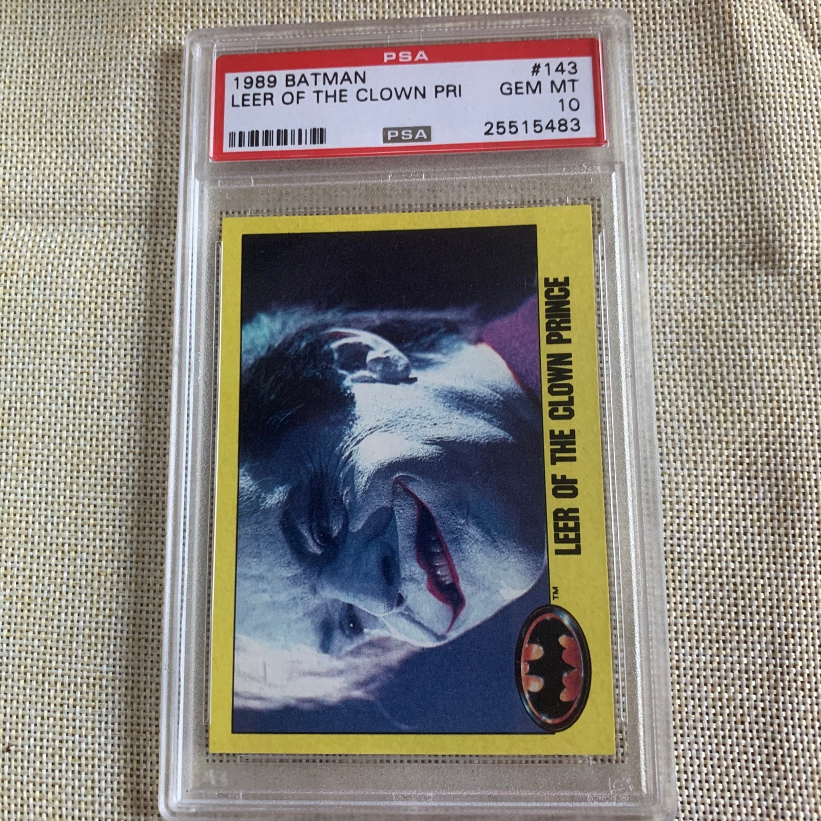 1989 Topps Batman Card of Joker Gem Mint 10 only 1 1989 Topps Batman Card of Joker Gem Mint 10 only 1