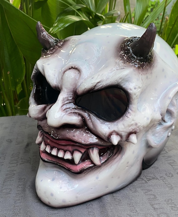 Ghost of a Demon Custom Motorcycle Helmet 3D Devil Hell Boy