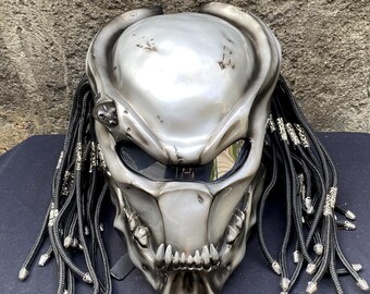 Alien Predator Motorcycle Full Face Laser Light Customized Helmet