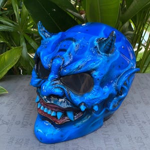 Custom Motorcycle Helmet 3D Devil Custom Helmet Monster Helmet Airbrush Helmet