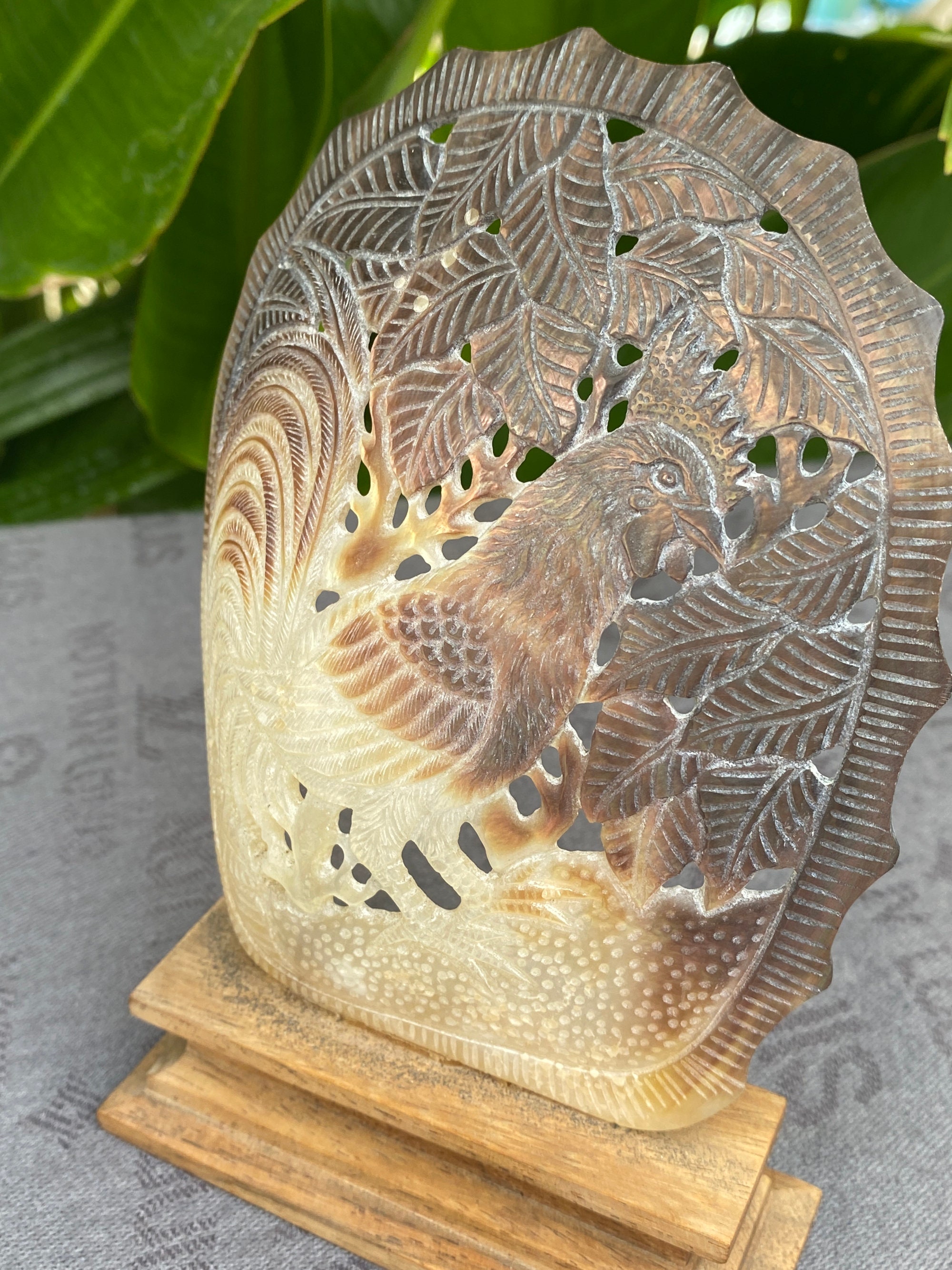 アート用品 花と鳥 貝殻 絵画 アート 真珠