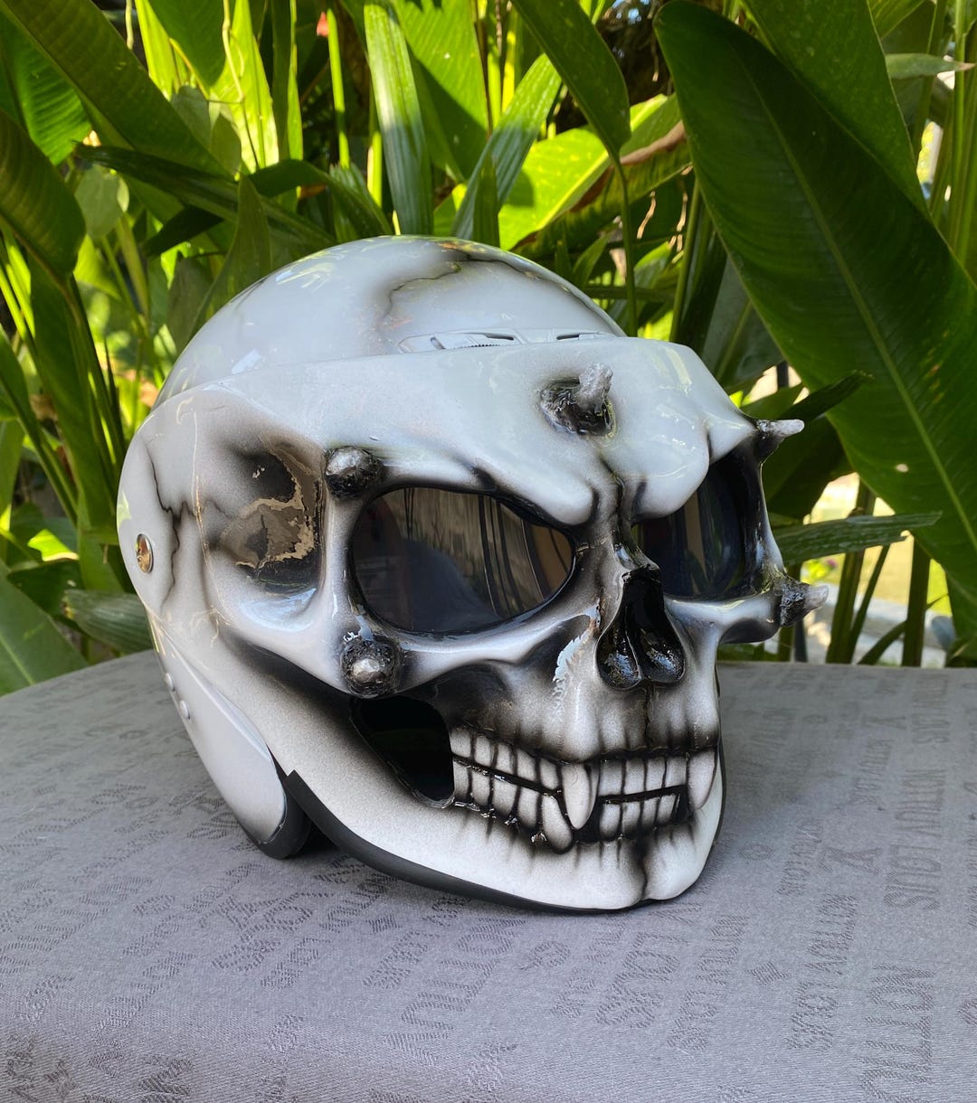 dot skull face motorcycle helmet ensuring both safety and comfort on motorcycles TMS Full Face Motorcycle Helmet