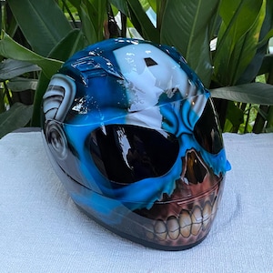 Airbrush Motorcycle Helmet - Etsy Airbrush Motorcycle Helmet - Etsy