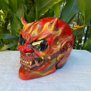 Custom Skull Motorcycle Helmet 3D Devil Custom Helmet Monster Helmet