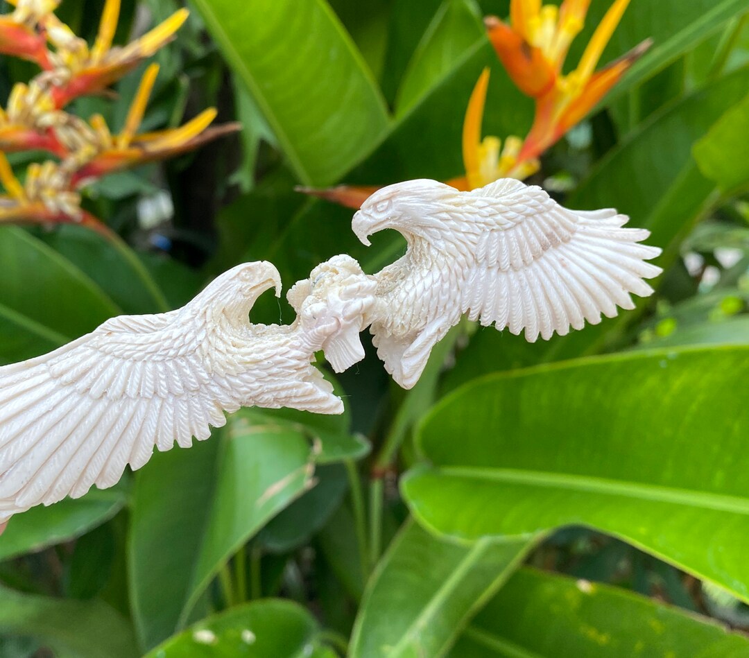 Knife Handle Fighting Eagle Carving Eagle Figure Hawk Moose Carved