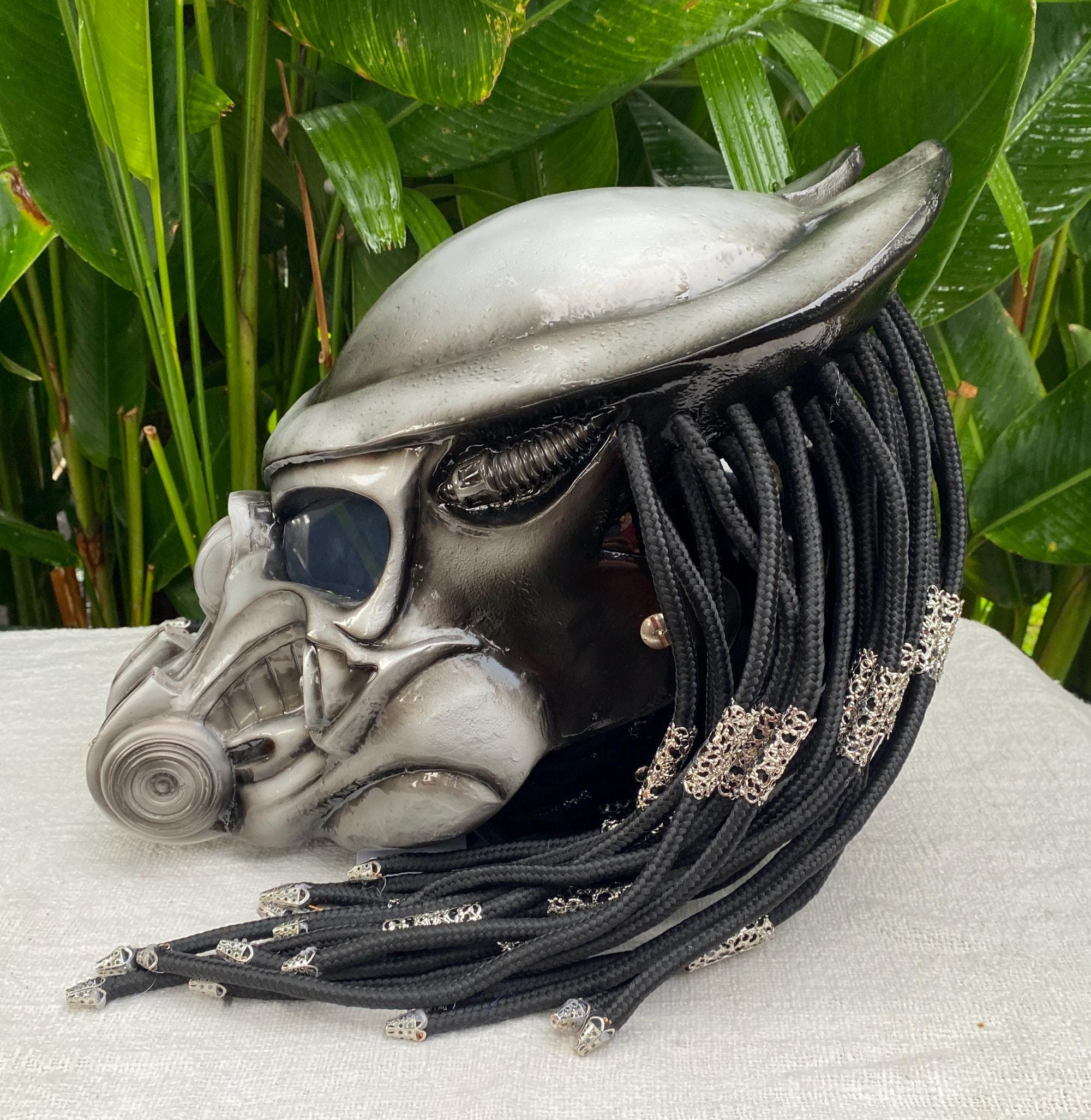Alien Predator Robot Style Motorcycle Full Face Laser Light Customized ...