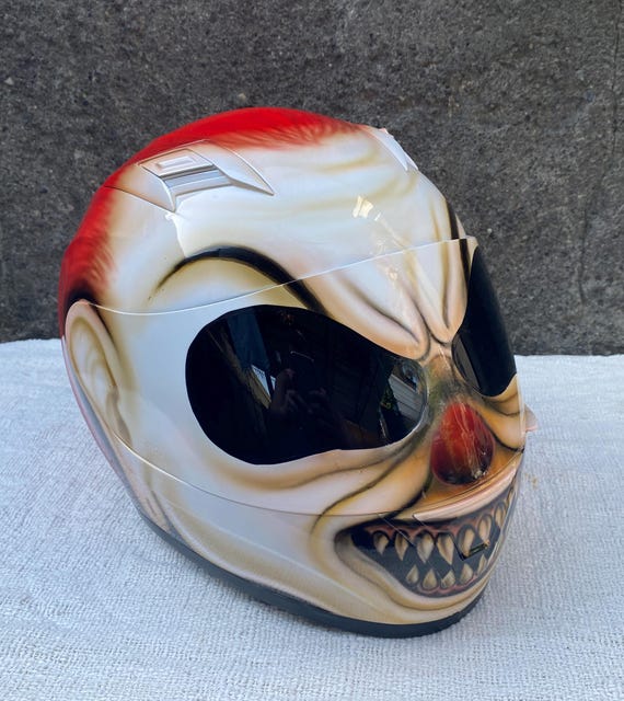 Custom Airbrush Motorcycle Helmet Killer Clown DOT Approved - Etsy