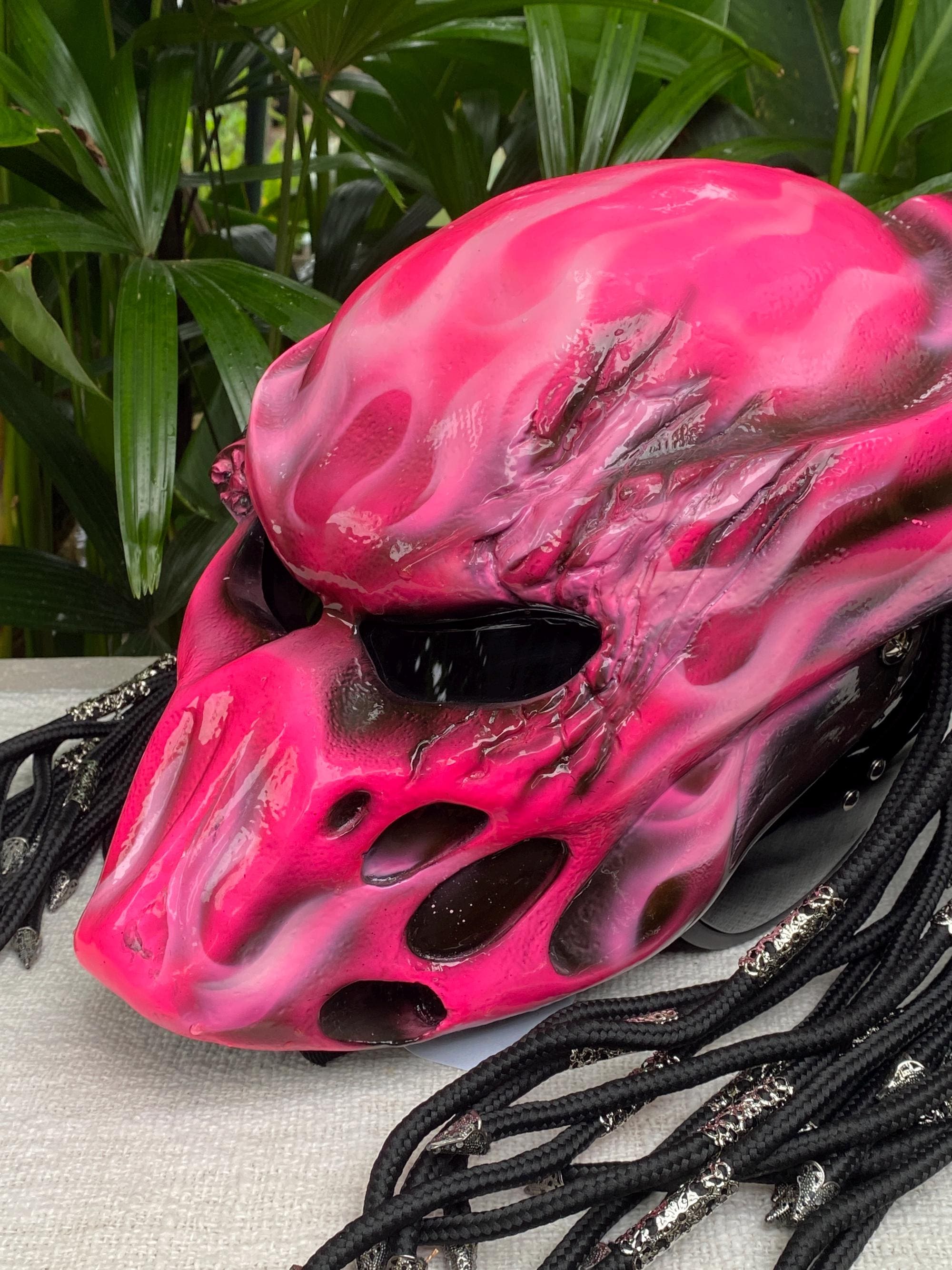 full face motorcycle helmet pink VCAN V88 3/4 Open Scooter ECE & DOT Approved Made from high Pink Predator Motorcycle Helmet: Custom