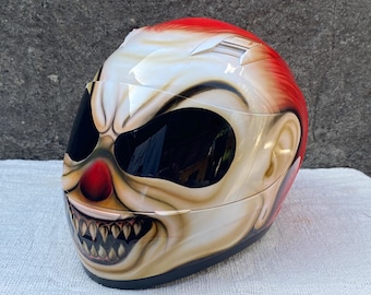 Custom Airbrush Motorcycle Helmet Killer Clown DOT approved