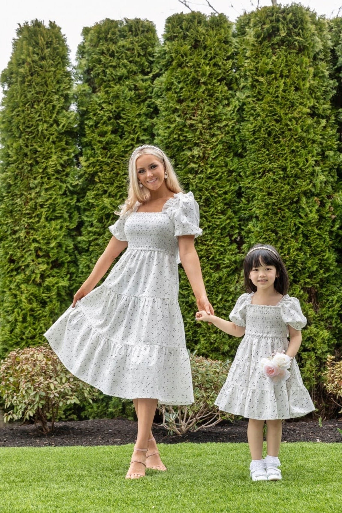 Mommy And Daughter Matching Dresses Mommy And Me Smocked Etsy 