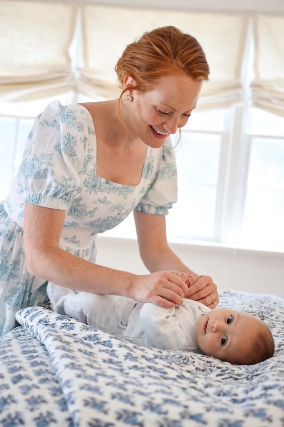 Nursing Dress for Breastfeeding Mom Toile De Jouy Formal Nursing