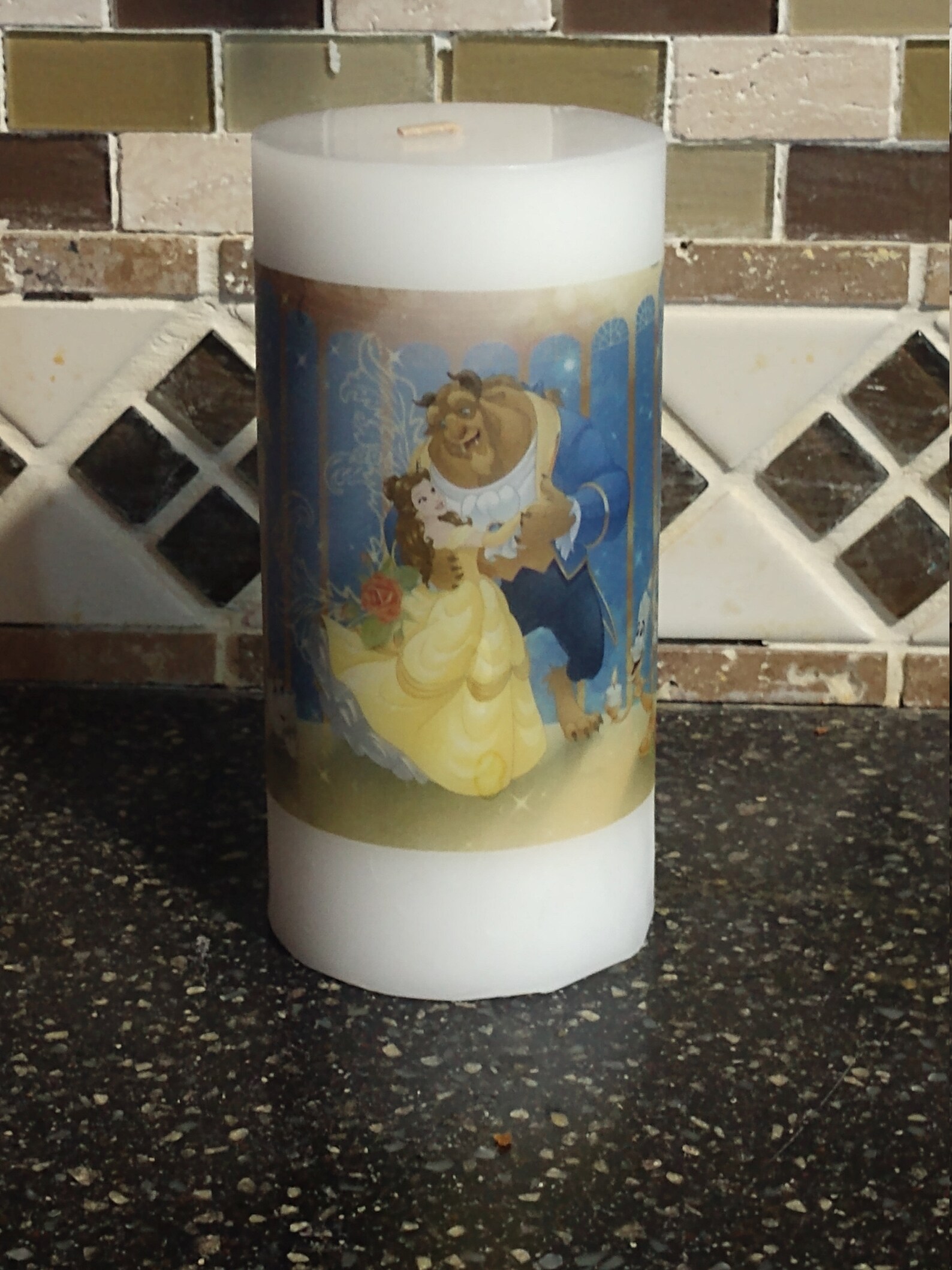 Beauty and the beast candle Etsy