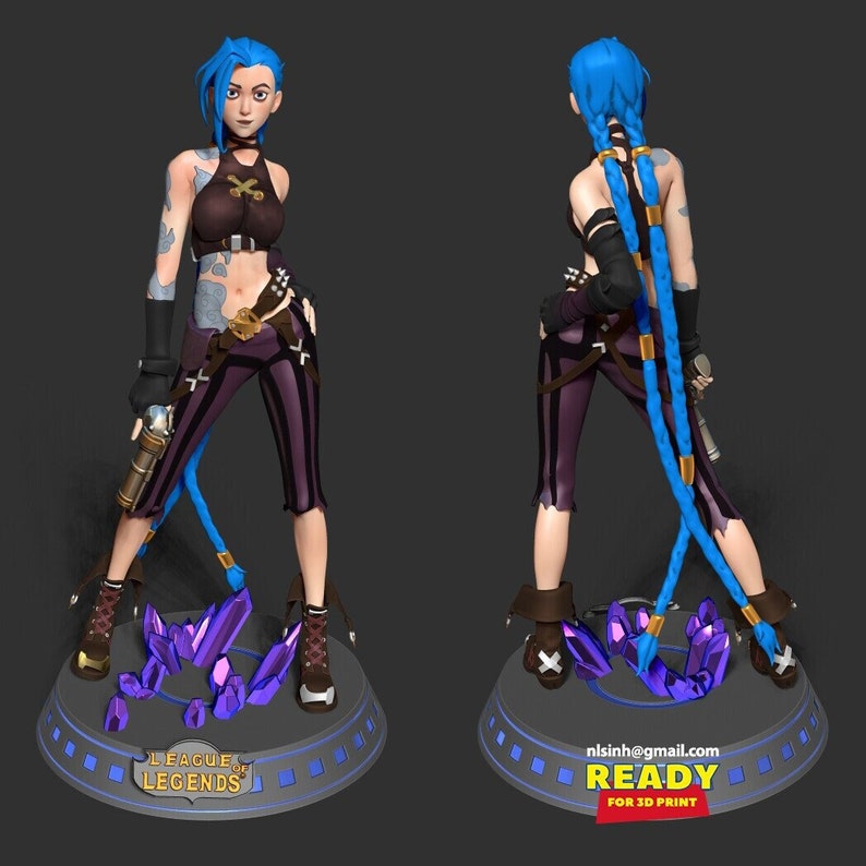Figure Jinx Arcane League of Legeds LOL 1/8 Scale Garage Etsy Canada