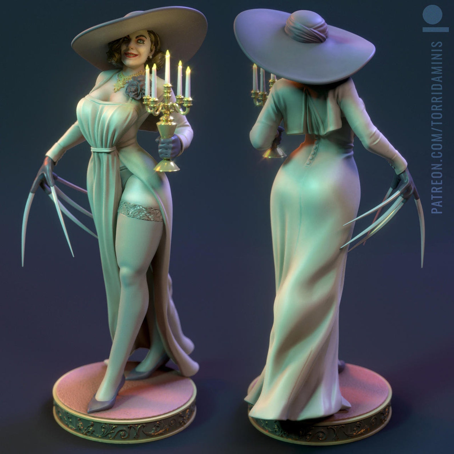 Figura Lady Dimitrescu Resident Evil Village Nsfw 190mm Etsy