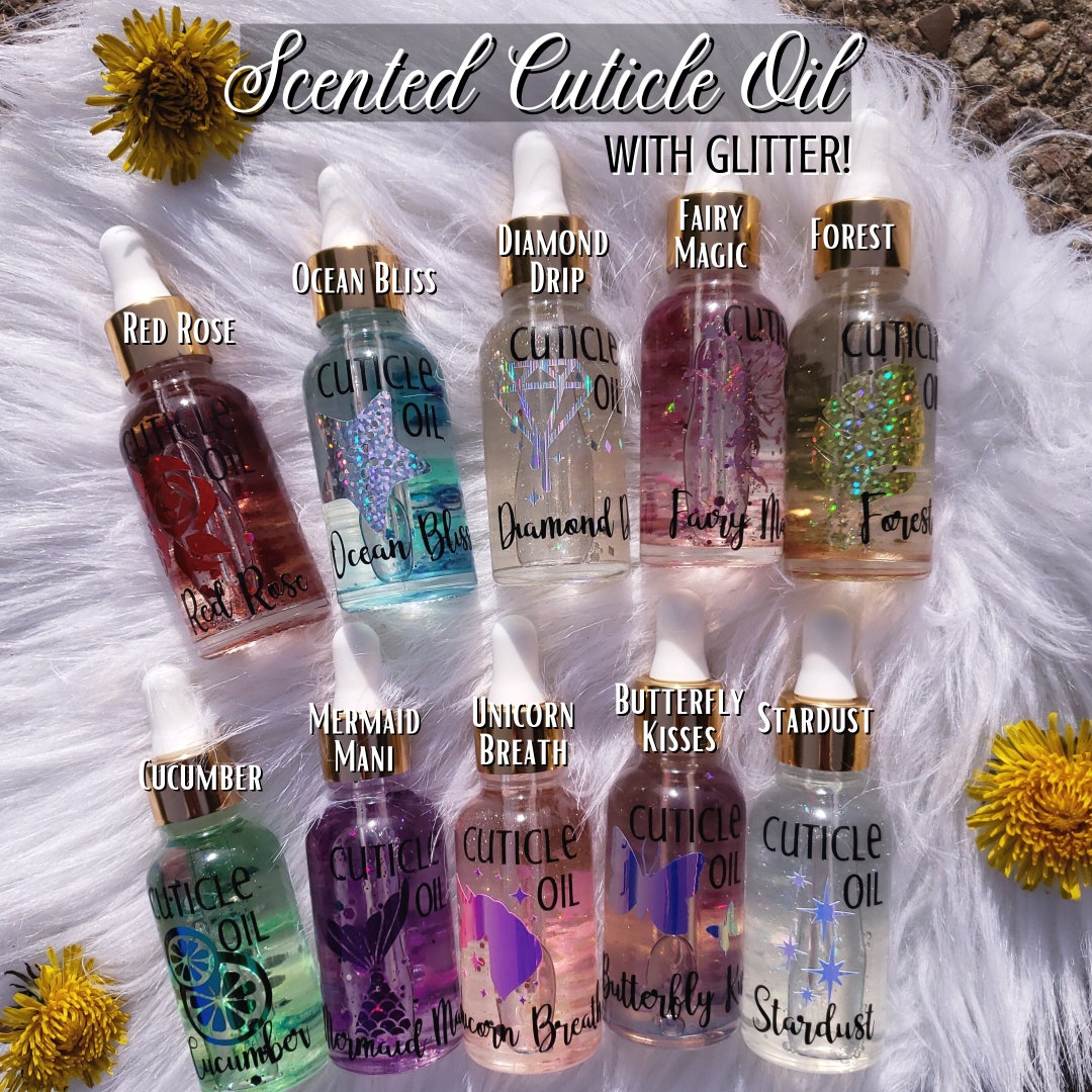 Sparkling Cuticle Oil Scented Cuticle Oils Nail Care Nail Etsy