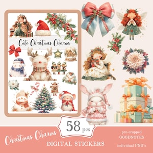 Goodnotes Stickers | cute digital sticker pack | everyday stickers download PNG | functional stickers | Notability