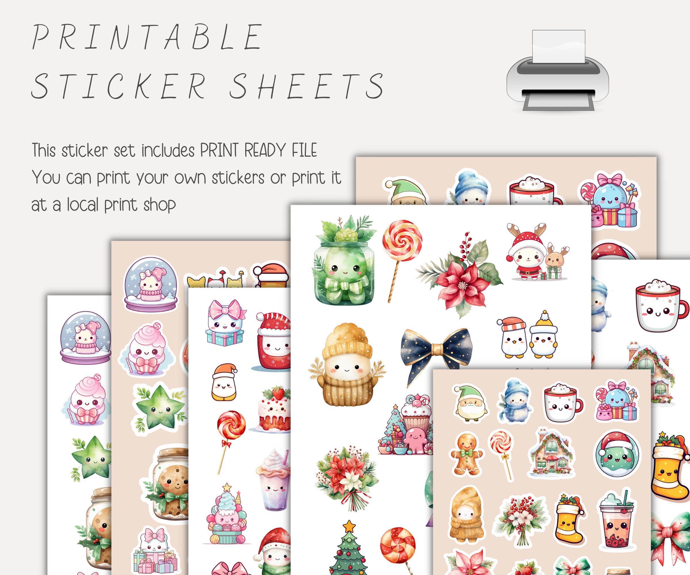 Kawaii Goodnotes Stickers cute Digital Sticker Pack Winter Stickers ...