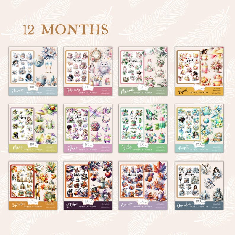 Goodnotes Stickers BUNDLE | Cute Digital Sticker Pack | Everyday ...