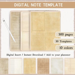Digital Notebook Templates, Goodnotes Note Templates, Student Notebook, Digital Notebooks, Digital Notes Templates, Note Taking Template
