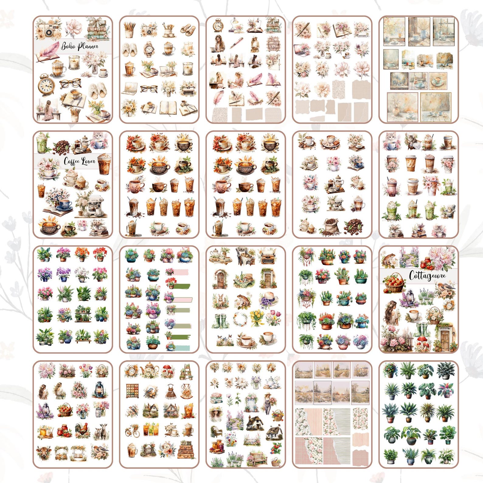 WHOLE SHOP Goodnotes Stickers | Everyday Cute Digital Sticker Pack ...