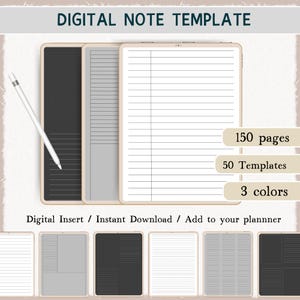 Digital Notebook Templates, Goodnotes Note Templates, Student Notebook, Digital Notebooks, Digital Notes Templates, Note Taking Template