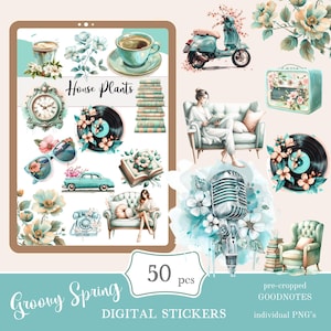 Goodnotes Stickers | cute digital sticker pack | everyday stickers download PNG | functional stickers | Notability