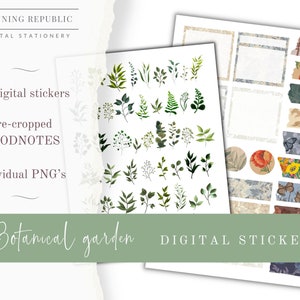 Botanical Digital Stickers | Goodnotes Stickers | Digital Planner Stickers | Clip Arts Digital Stickers | Part 2