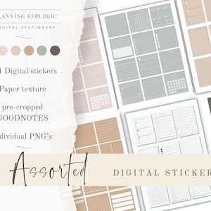 Assorted Goodnotes Stickers | cute digital sticker pack | stickers download PNG | functional stickers | Notability
