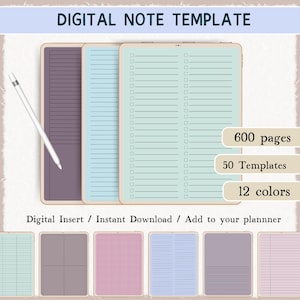 Digital Notebook Templates, Goodnotes Note Templates, Student Notebook, Digital Notebooks, Digital Notes Templates, Note Taking Template