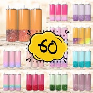 Glitter BUNDLE 20oz Tumbler Wrap,  20oz Tumbler Design Seamless Sublimation Tumbler Wrap