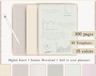 Digital Notebook Templates, Goodnotes Note Templates, Student Notebook, Digital Notebooks, Digital Notes Templates, Note Taking Template