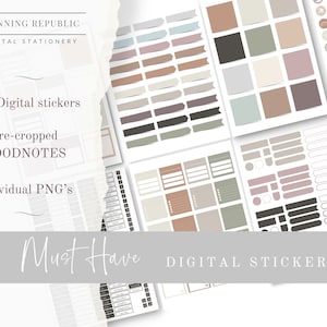 Must Haves Digitale Aufkleber | Goodnotes-Aufkleber, digitale Planer-Aufkleber | Funktionale Aufkleber, digitale & druckbare Aufkleber, Haftnotizen