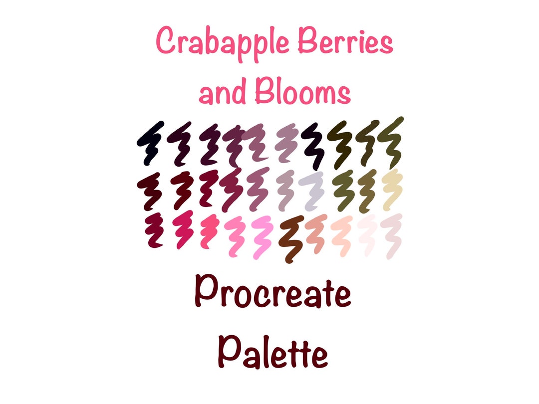 Crabapple Berries and Blooms Boise Idaho Procreate Color Palette From