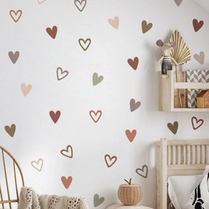 Wall sticker children's room decoration pastel hearts little hearts girls baby wall sticker children wall stickers