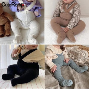 Baby Hosenträger Strumpfhose / Latzstrumpfhose / Latzhose / Leggings mit Trägern / Schneller Versand aus Deutschland 0 18 Monate Bild 2