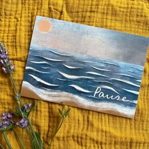 Postkarte „Pause am Meer“ | Eine Illustration für deine Auszeit am Strand.