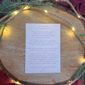 Postkarte „Ich wünsch dir Hoffnung für diese Welt“ | Eine Postkarte mit wunderschönen Wünschen zum Weihnachtsfest
