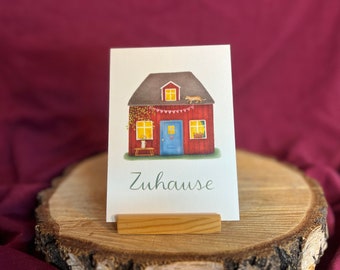 Zuhause | eine Postkarte für Umzüge, Neuanfänge, heimelige Orte - und Menschen, bei denen du dich zuhause fühlst.