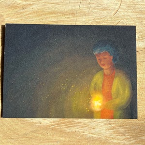Postkarte "Frieden, der leuchtet" | Eine Illustration über die zarte Hoffnung.