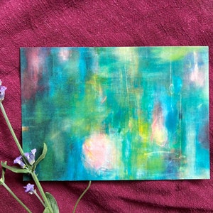 Postkarte „Abstrakt“ | Ein abstraktes Motiv in leuchtenden Farben.