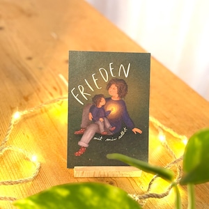 Postkarte „Frieden mit mir selbst“ | Eine Postkarte mit einer Illustration über innere Kinder und das, was zählt. Mein Jahresmotiv 2025.