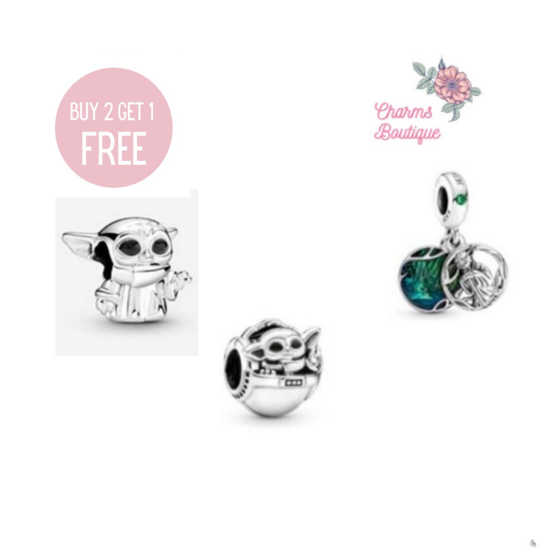 Star Wars Yoda Grogu charms Dangle / fits Pandora bracelet / Etsy