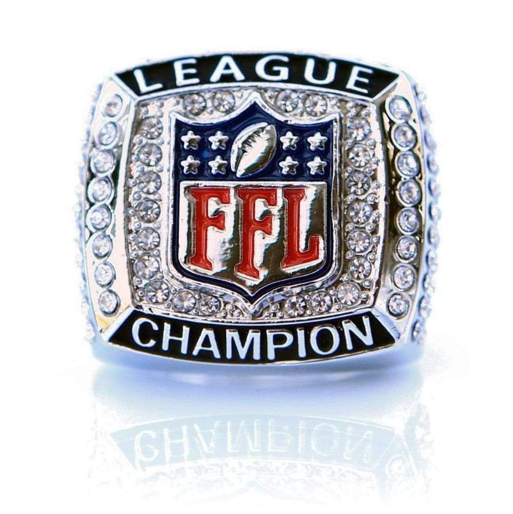Spire Designs Fantasy Football Championship Ring FFL Ring with Display Box 